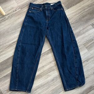 GAP High Rise Barrel Jeans in Deep Blue for Women Sz 8